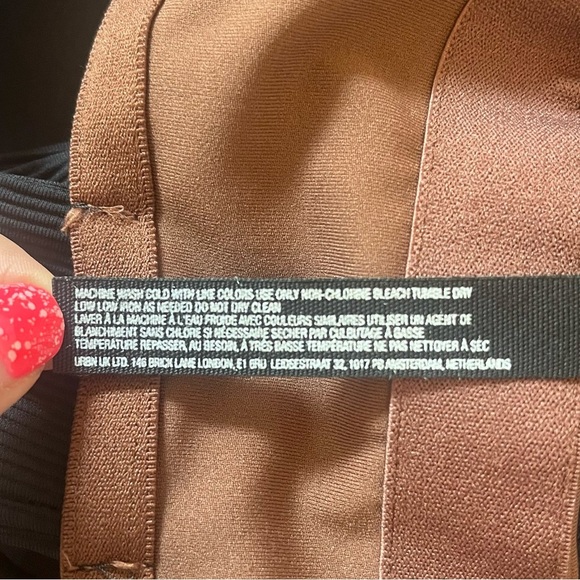 Free People Movement Black and Brown She's A Maniac Jumpsuit Size Small - Picture 12 of 12